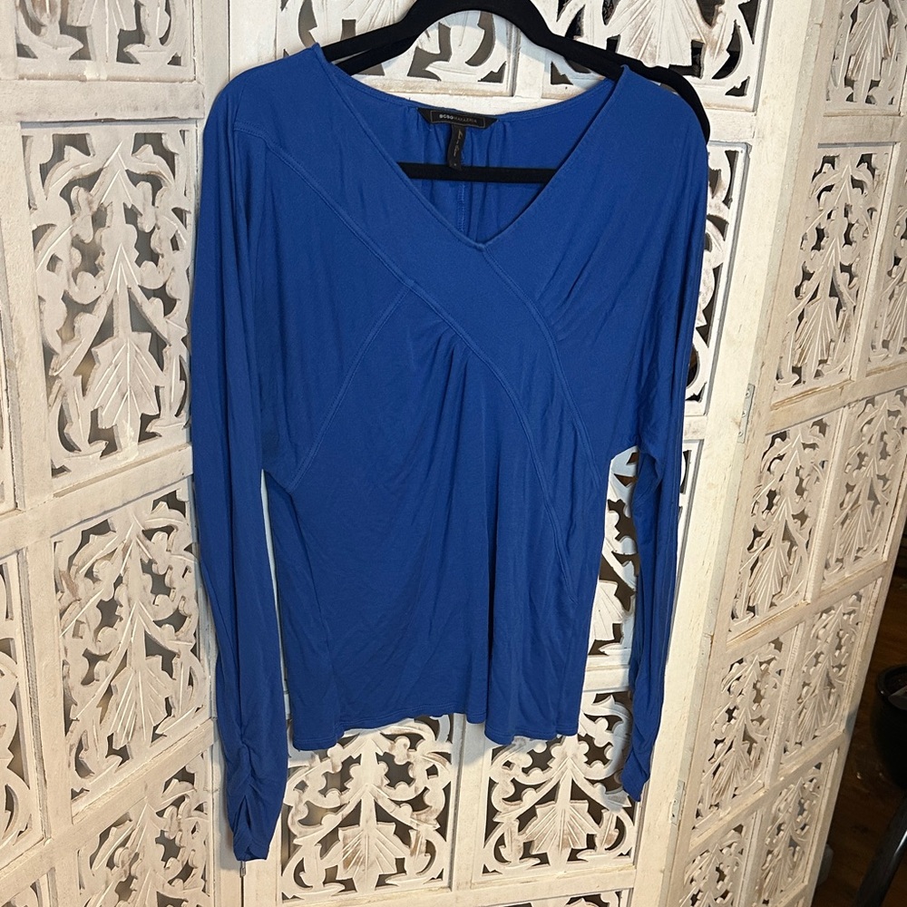 BCBGMaxAzria Royal Blue Knit Top